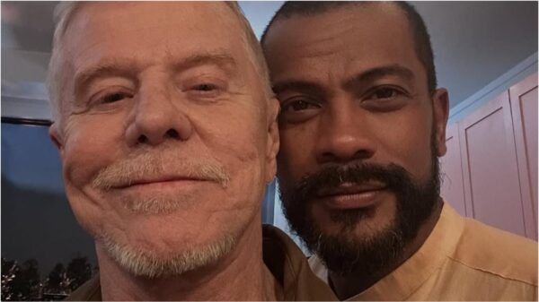 Miguel Falabella posa ao lado de Samuel de Assis e dispara: "Meu gato"