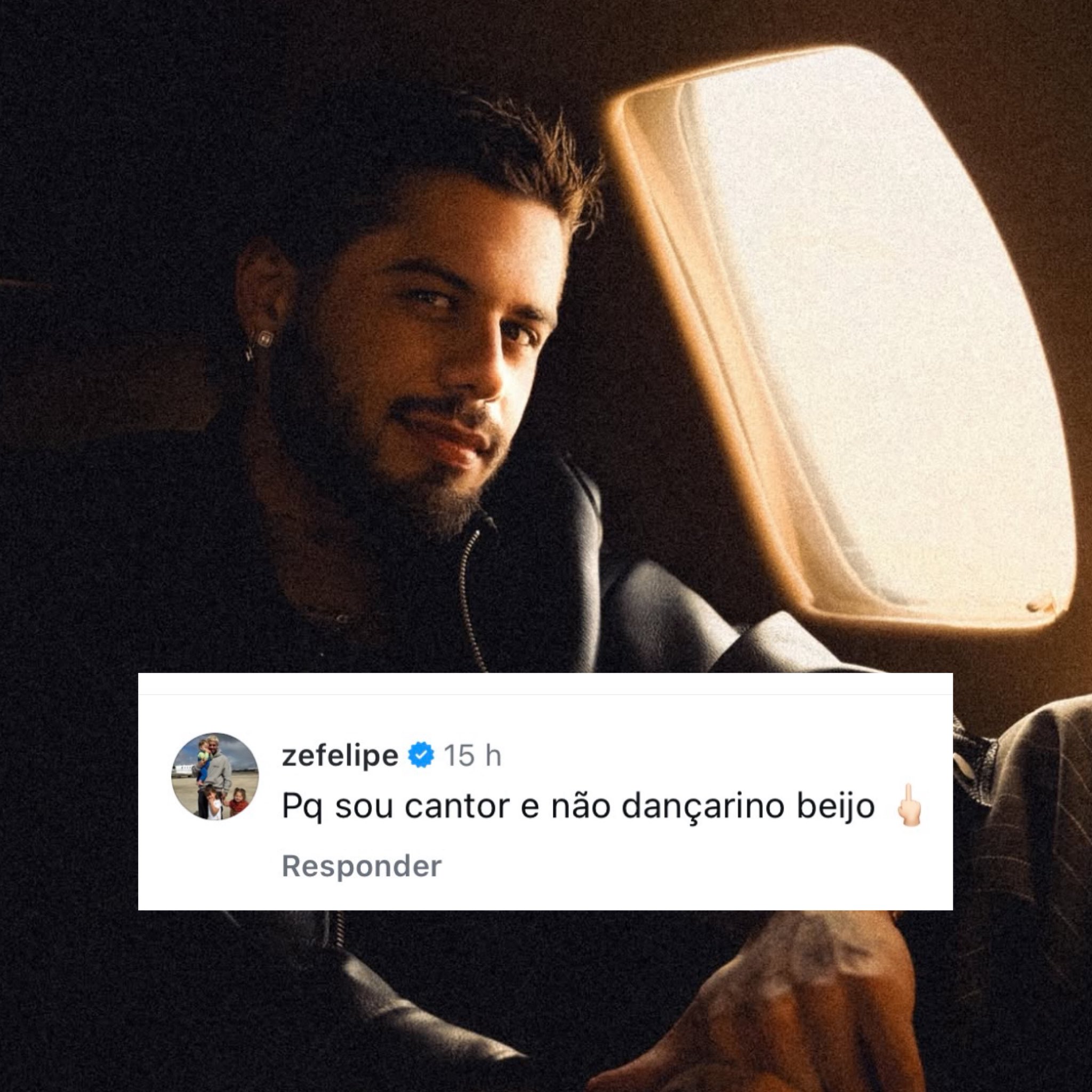 Fã questiona dança de Zé Felipe e cantor dá resposta atravessada