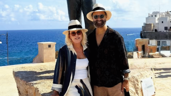 Ana Maria Braga e o marido, Fábio Arruda, em férias na Itália — Foto: Reprodução/Instagram