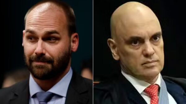 Deputado Eduardo Bolsonaro faz ameaças à família de Alexandre de Moraes