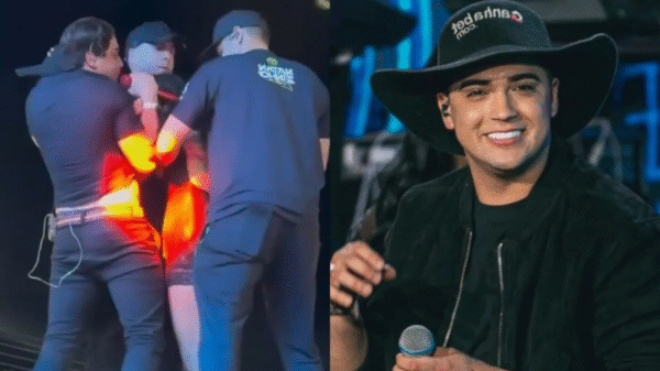 Cantor Natanzinho Lima tem palco invadido e é mordido por fã durante show na Paraíba; veja vídeo