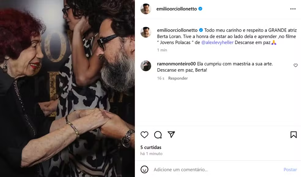 Famosos e colegas lamentam morte de Berta Loran