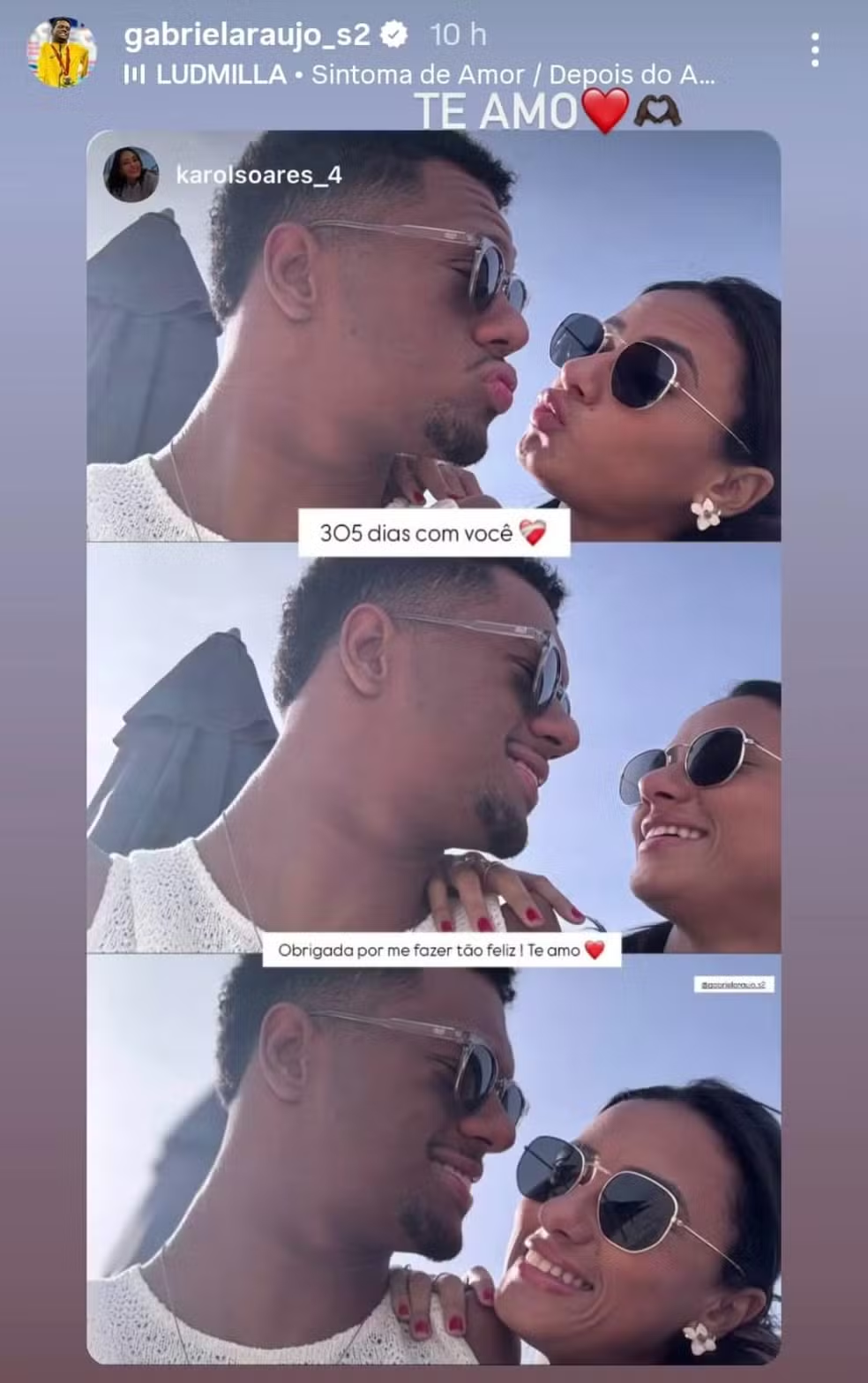 Gabrielzinho e namorada trocam declarações de amor nas redes sociais: “Obrigada por me fazer tão feliz”