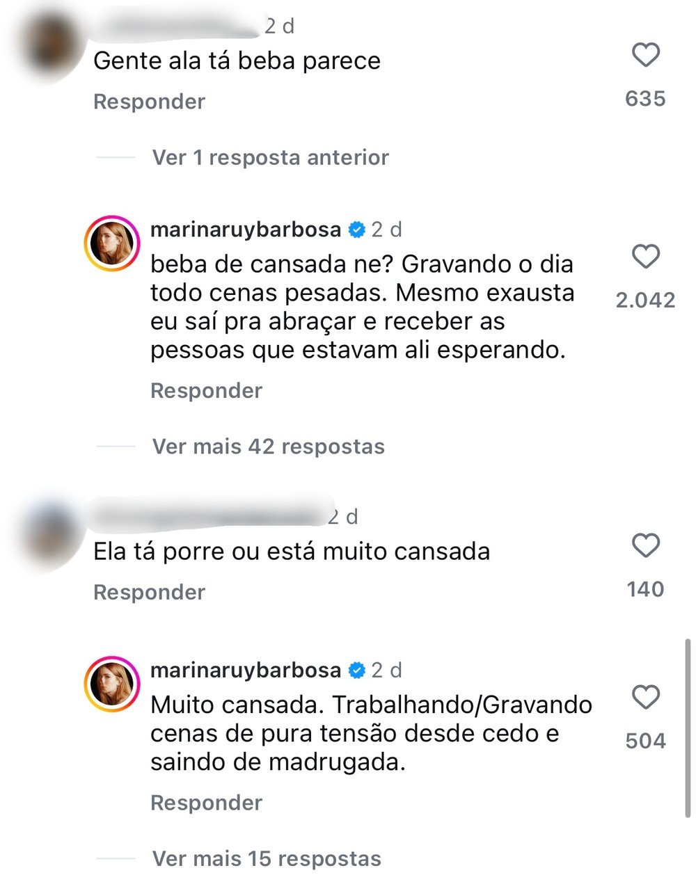 "Cabelo só a palha?": Marina Ruy Barbosa rebate críticas após vídeo viral e esclarece aparência cansada