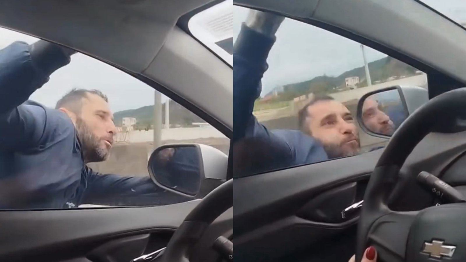 Tentativa de assalto termina com criminoso sendo arrastado por carro em Itajaí: “Para, por favor!”
