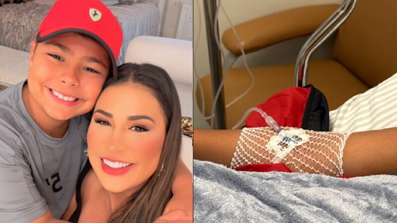 Filho de Simone Mendes é internado com gastroenterite