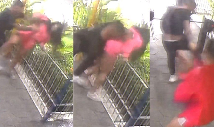 Rayane Figliuzzi, namorada de Belo, divulga imagens fortes de agressão do ex-marido em frente à escola do filho