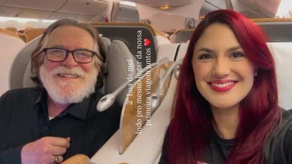 José de Abreu embarca em nova lua de mel com esposa 52 anos mais jovem