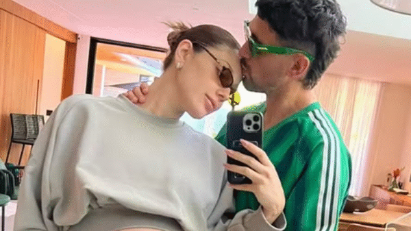 Após tentativa de assalto, Arrascaeta e esposa grávida compartilham momento fofo nas redes sociais