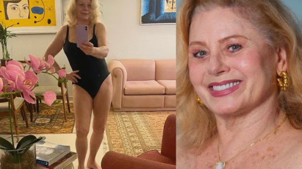 Vera Fischer, aos 73 anos, posa de maiô e encanta seguidores: “Merece biscoito?”