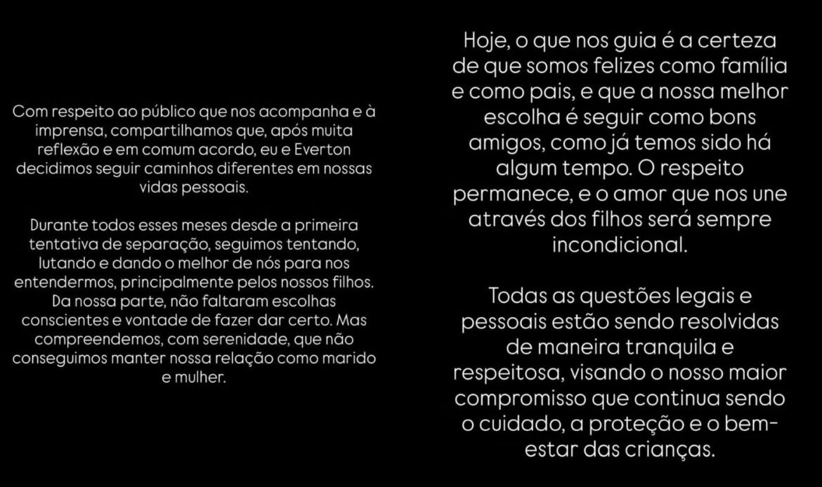 Isa Ranieri anuncia fim de casamento com Cebolinha