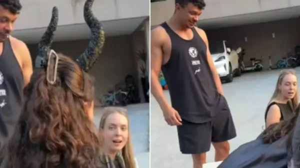 Tata Estaniecki e Júlio Cocielo são vistos juntos em festa após anunciarem separação