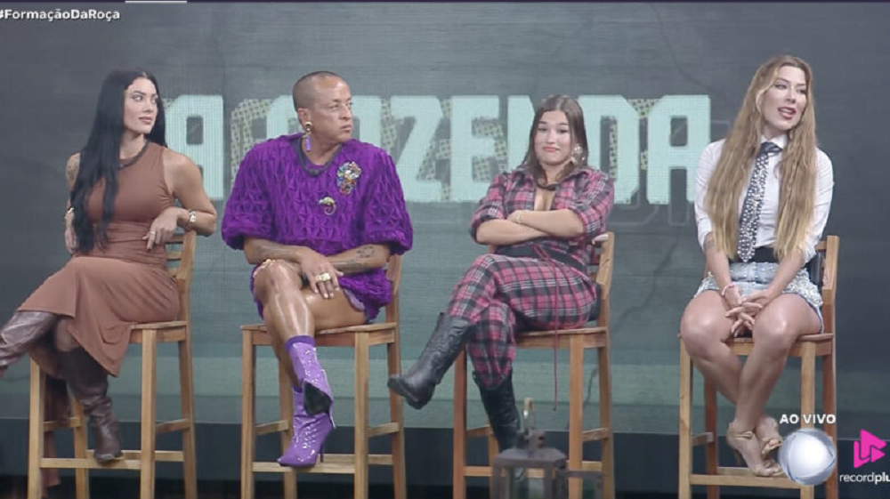 A Fazenda 17: Rayane, Walério, Duda e Renata estão na segunda roça