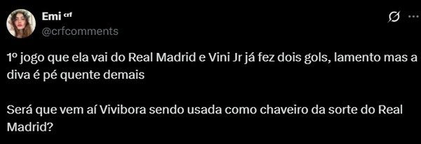 Virginia assiste ao jogo do Real Madrid, Vini Jr marca dois e web vibra: "Pé quente" 52 Virginia assiste ao jogo do Real Madrid, Vini Jr marca dois e web vibra: "Pé quente"