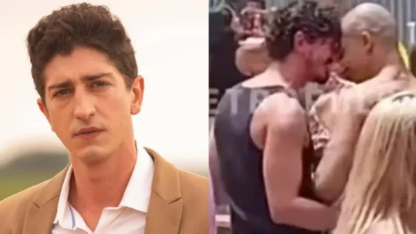 Ator famoso é flagrado aos beijos com moreno misterioso em bloco de carnaval no RJ; veja vídeo