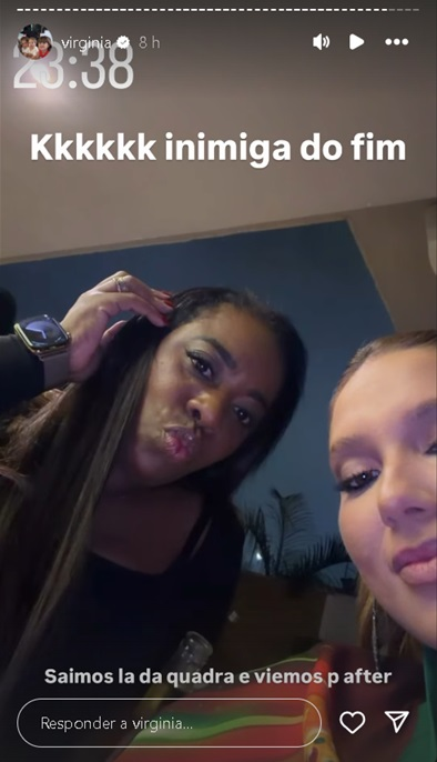 Mãe de Vini Jr. curte noite com Virginia Fonseca após incentivar pedido de desculpas do atleta