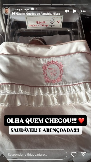 Thiago Nigro compartilha primeira foto da filha após a bebê deixar a UTI: "Olha quem chegou!" 52 Thiago Nigro compartilha primeira foto da filha após a bebê deixar a UTI: "Olha quem chegou!"