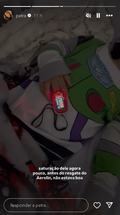 Filho de Petra Mattar é internado novamente por complicações pulmonares