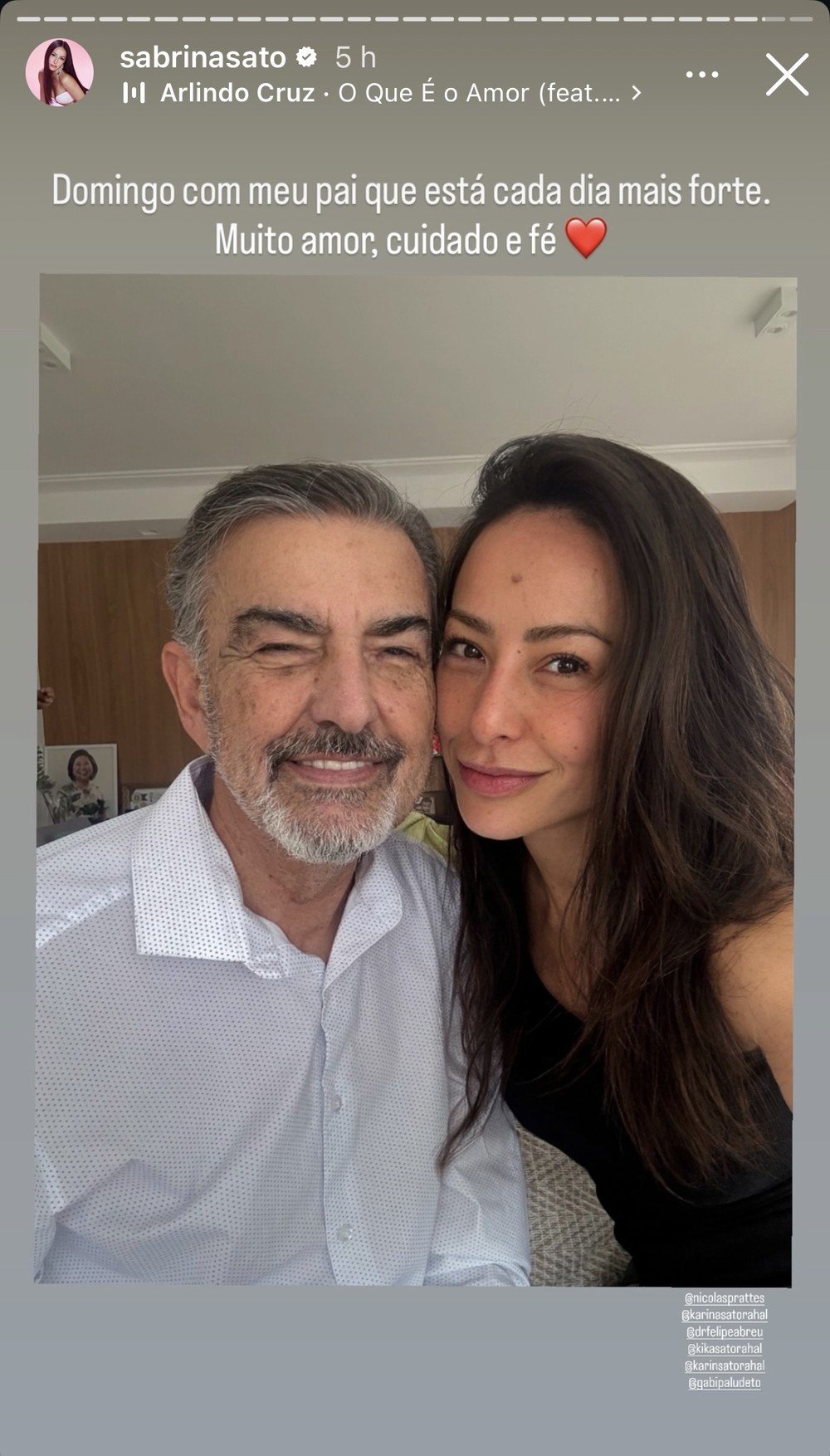 Sabrina Sato atualiza estado de saúde do pai após diagnóstico de câncer no pâncreas 52 Sabrina Sato atualiza estado de saúde do pai após diagnóstico de câncer no pâncreas