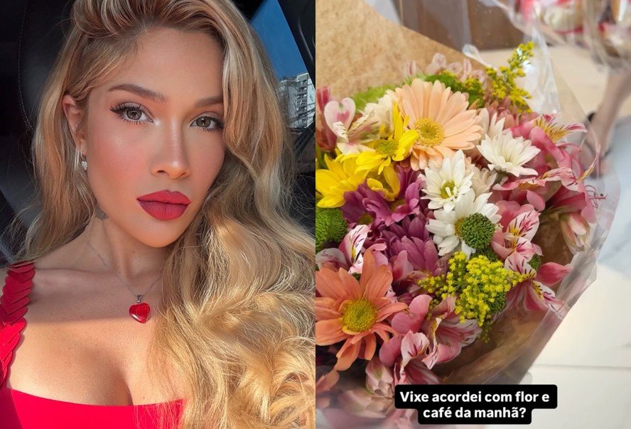 Solteira há uma semana, Karoline Lima recebe flores misteriosas: "O que tá acontecendo?"
