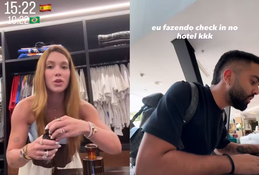 Virginia aparece na casa de Vini Jr. em Madri; amigo da influenciadora se hospeda em hotel