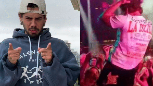 VÍDEO: Zé Felipe reage com 'chute' após ser assediado por fã durante show em São Paulo