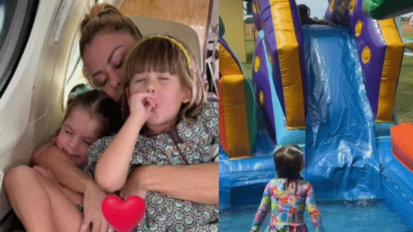 Poliana Rocha com as netas, Maria Alice e Maria Flor - Foto: Instagram/@poliana