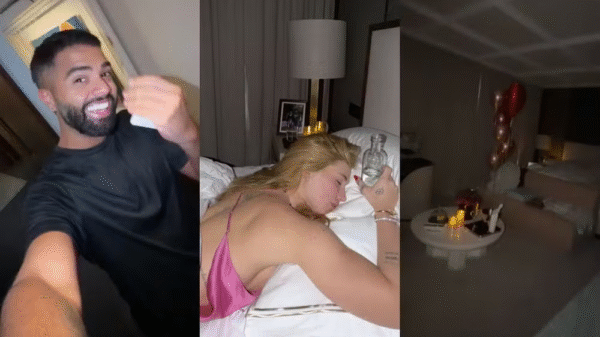 Amigo de Virginia Fonseca flagra decoração romântica em quarto onde influenciadora e Vini Jr. estão hospedados