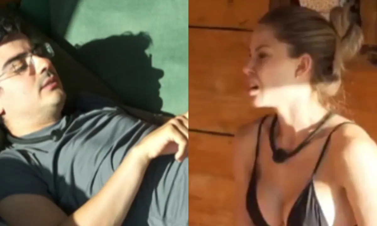 A Fazenda 17: Toninho sugere mão boba de Saory em Dudu: 'Cueca amarela'; veja vídeo