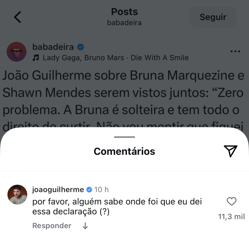 João Guilherme desmente frase atribuída a ele sobre Marquezine e Shawn Mendes 52 João Guilherme desmente frase atribuída a ele sobre Marquezine e Shawn Mendes