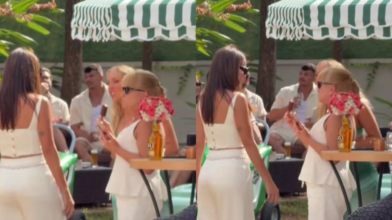 Júlio Cocielo é flagrado no aniversário de Tata Estaniecki e surpreende fãs