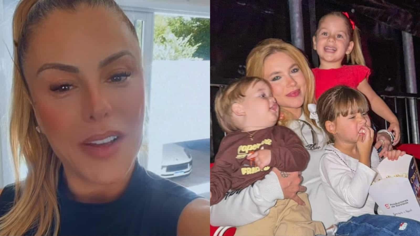 Poliana Rocha fala sobre não ter visto os netos após viajarem com Virginia para Madri