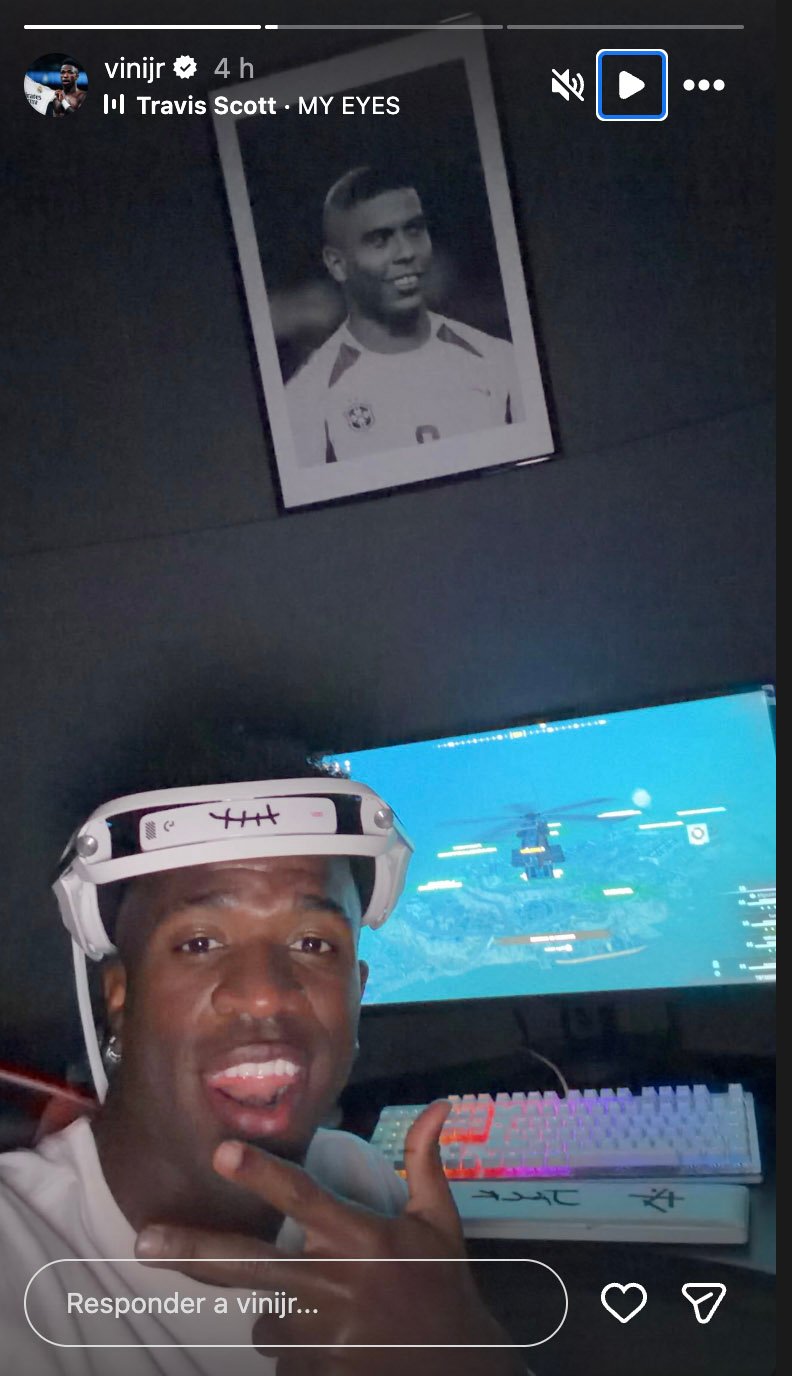 Sem Virginia, Vini Jr mostra como aproveitou a sexta-feira em Madrid; veja