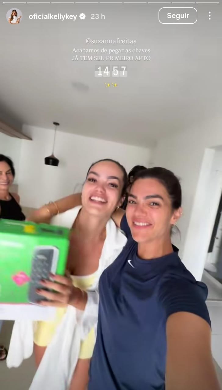 Filha de Kelly Key celebra conquista do 1º apartamento; veja
