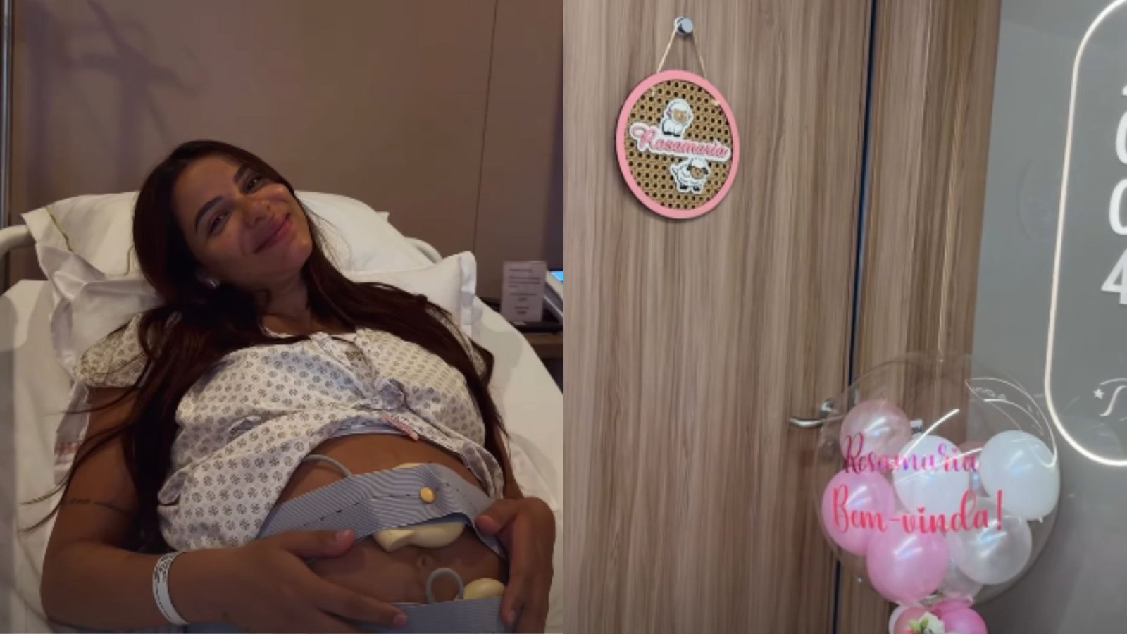 Nasce Rosamaria, primeira filha de Key Alves e Bruno Rosa