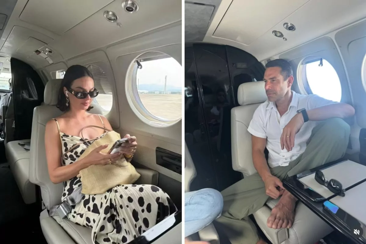 Isis Valverde e Marcus Buaiz estreiam jatinho de R$ 25 milhões durante as festas de fim de ano