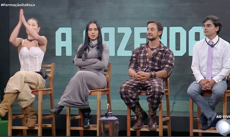 A Fazenda 17: Roça é formada com Saory, Tàmires, Mesquita e Dudu após noite movimentada
