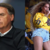 O ex-presidente Jair Bolsonaro (PL) e a cantora Beyoncé – Reprodução