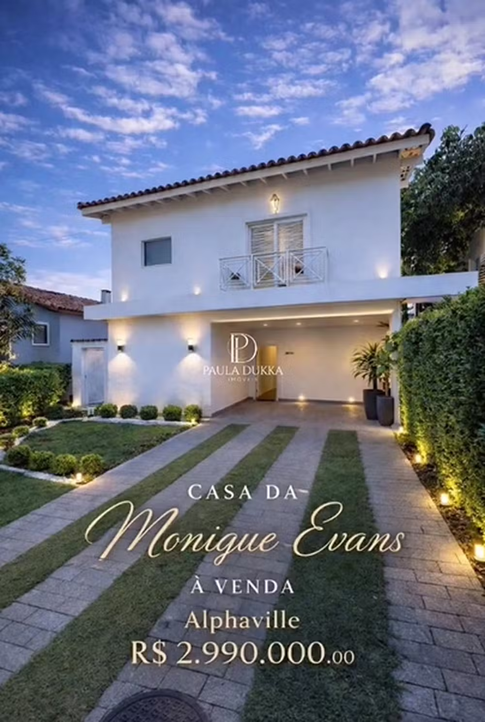 Monique Evans anuncia venda de mansão em Alphaville por quase R$ 3 milhões