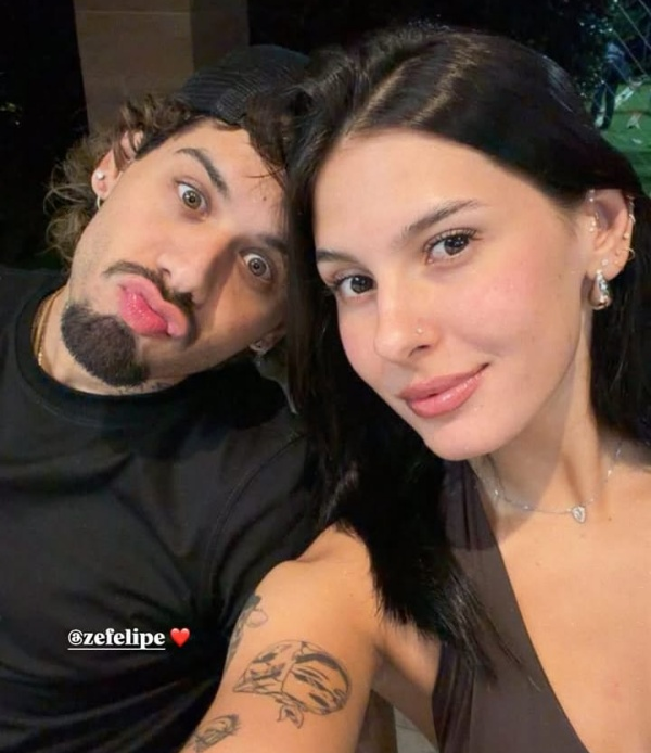 Ana Castela e Zé Felipe aparecem em clima de romance; veja foto