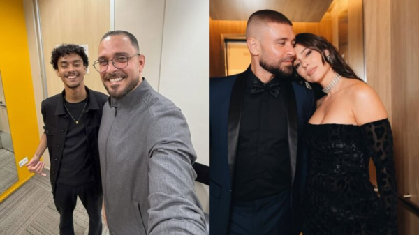 Davi Nogueira, Diogo Nogueira e Paolla Oliveira - Foto: Reprodução / Instagram