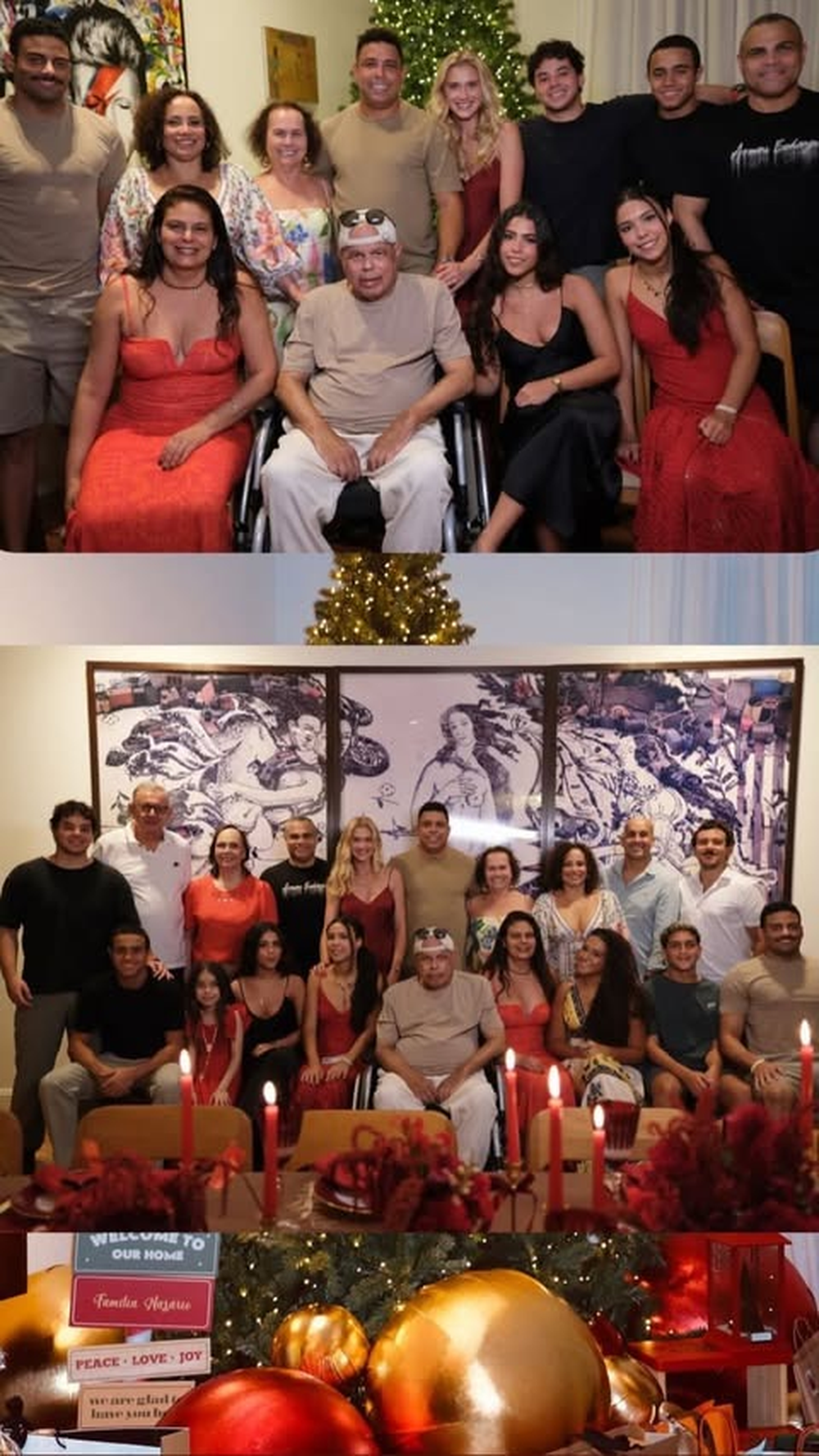 Ronaldo Fenômeno celebra Natal em família e semelhança com o pai e chama a atenção nas redes