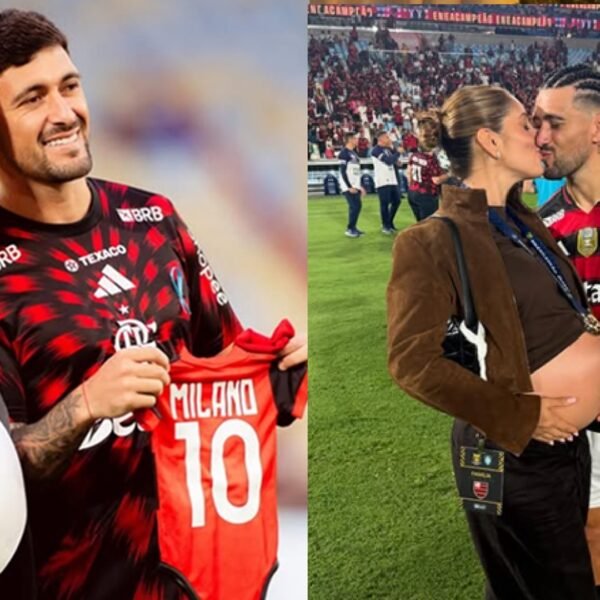 Arrascaeta anuncia nascimento do filho com Camila Bastiani; parto foi antecipado por viagem ao Catar 52 Arrascaeta anuncia nascimento do filho com Camila Bastiani; parto foi antecipado por viagem ao Catar