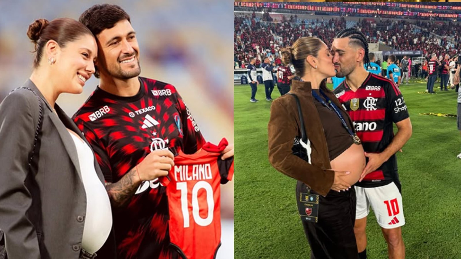 Arrascaeta anuncia nascimento do filho com Camila Bastiani; parto foi antecipado por viagem ao Catar