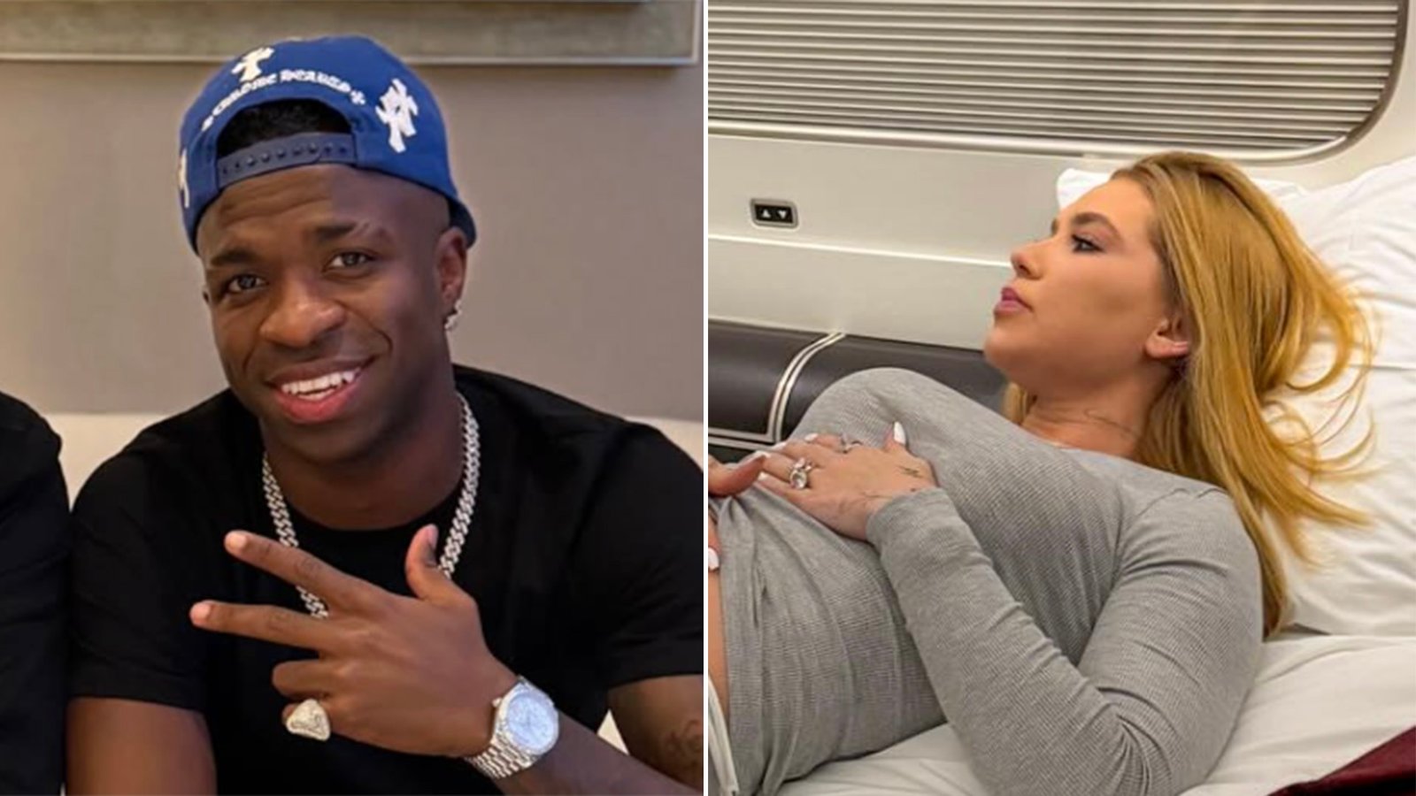 Vini Jr. reage a foto de Virginia em cama de jatinho e agita as redes sociais