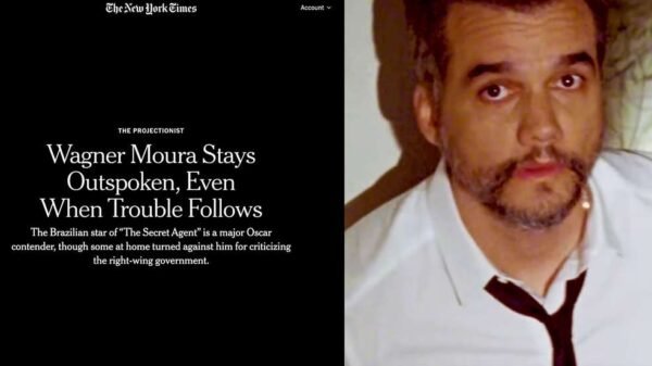Wagner Moura surge como forte concorrente ao Oscar, aponta The New York Times