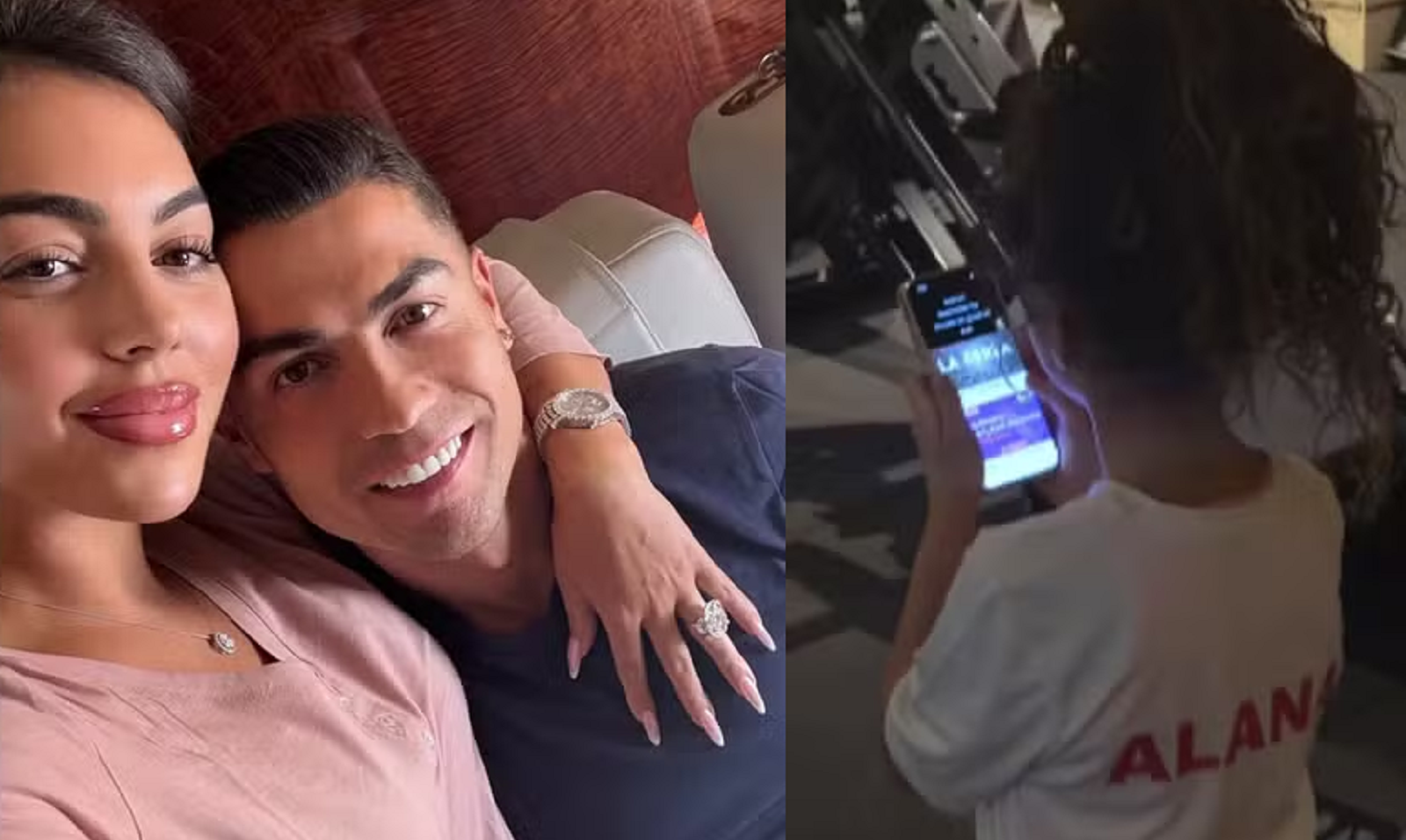Filha de Cristiano Ronaldo e Georgina Rodríguez encanta ao cantar clássico de Céline Dion