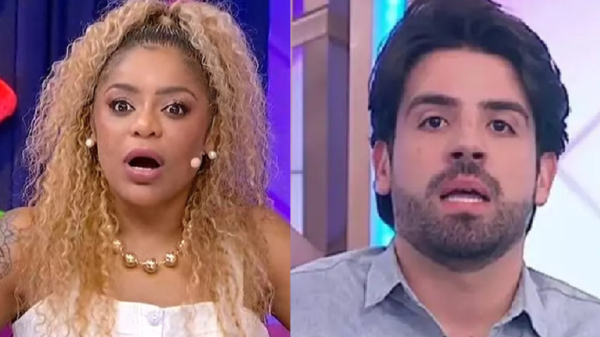 Cariúcha e Matheus Baldi brigam ao vivo e apresentadora pede por "socorro"; veja vídeo