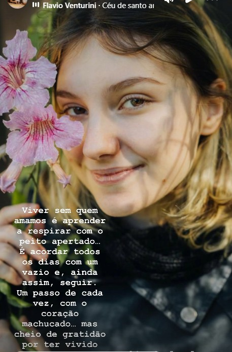 Pai de Isabel Veloso desabafa sobre o luto após morte da filha: “dor profunda”