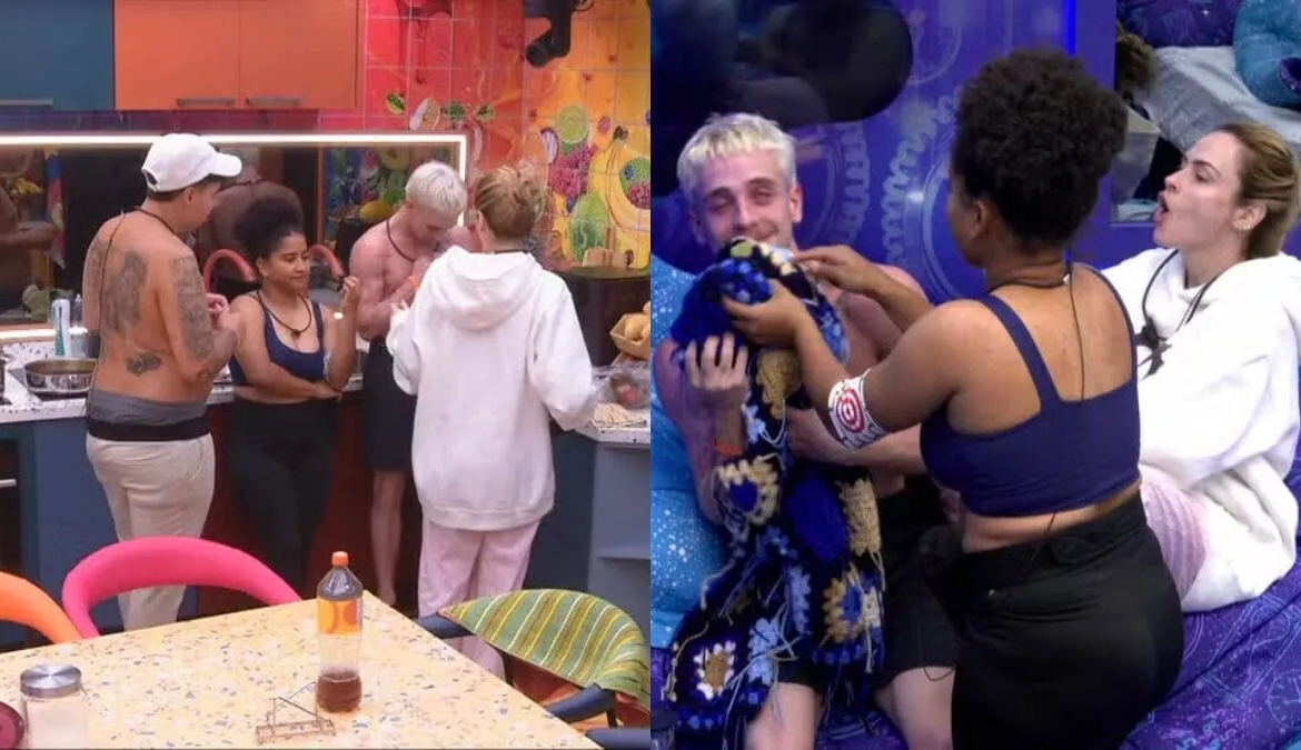 BBB 26: Juliano Floss cai no choro após Pedro sujar casaco com cheiro de Marina Sena; veja vídeos